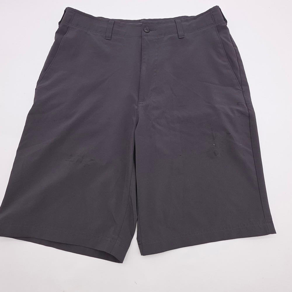 Ben Hogan Golf Shorts Men 30 Grey Performance Stretch Flat Front Athleisure flaw